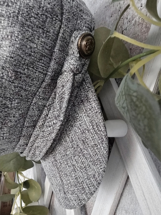 David and Young Accessories - David & Young Heather Grey Linen Style Newsboy Hat – Lightweight Baker Boy Cap